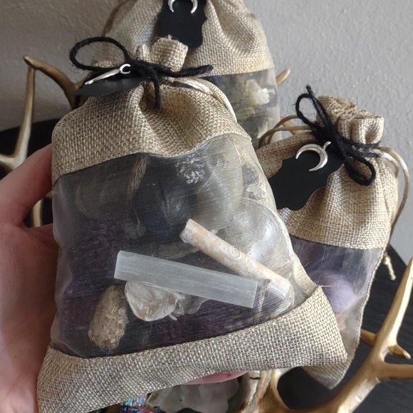 Potpourri Sachets Custom-Made w/ Selenite Blade & Witchy Add-ins in 15+ scent - Picture 6 of 12